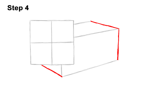 Draw Minecraft Pig 4 How to Draw Minecraft Pig Side View 4