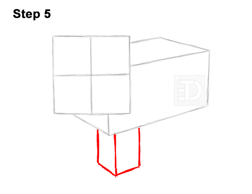 Draw Minecraft Pig 5 How to Draw Minecraft Pig Side View 5