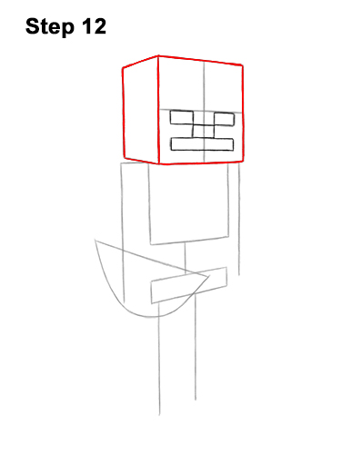 Draw Minecraft Skeleton 12 How to Draw Minecraft Skeleton Bow 12