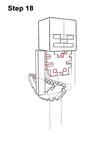 Draw Minecraft Skeleton 18 How to Draw Minecraft Skeleton Bow 18