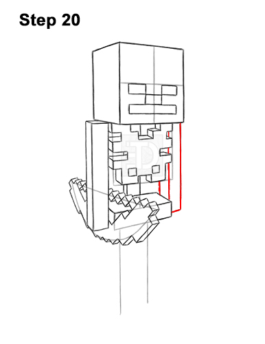 Draw Minecraft Skeleton 20 How to Draw Minecraft Skeleton Bow 20