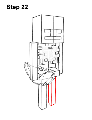 Draw Minecraft Skeleton 22 How to Draw Minecraft Skeleton Bow 22