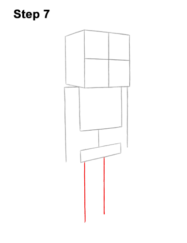Draw Minecraft Skeleton 7 How to Draw Minecraft Skeleton Bow 7