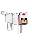 How to Draw Wolf Dog Minecraft