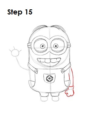 How to Draw a Minion 15 How to Draw a Minion Step 15