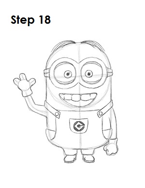 How to Draw a Minion 18 How to Draw a Minion Step 18