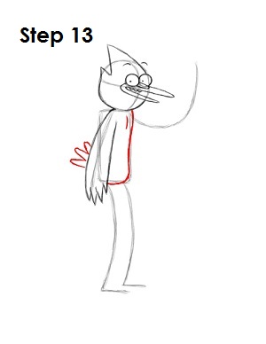 How to Draw Mordecai Step 13 Draw Mordecai Step 13
