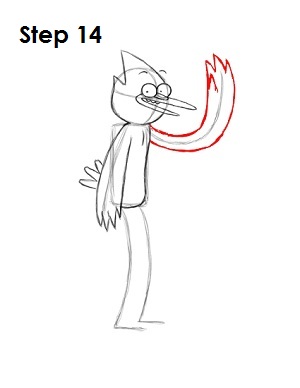 How to Draw Mordecai Step 14 Draw Mordecai Step 14