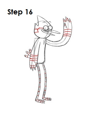 How to Draw Mordecai Step 16 Draw Mordecai Step 16