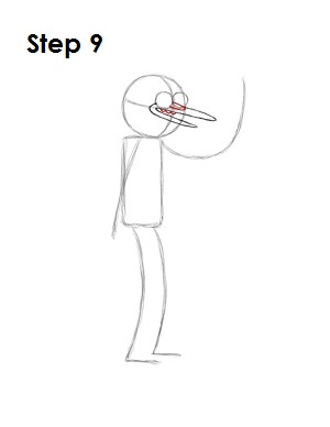 How to Draw Mordecai Step 9 Draw Mordecai Step 9