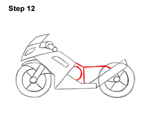 Draw Cartoon Sportbike Sportsbike Motorcycle 12 How to Draw Cartoon Sport Bike Motorcycle 12