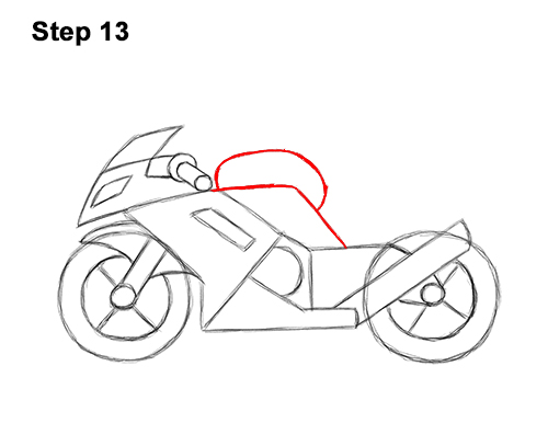 Draw Cartoon Sportbike Sportsbike Motorcycle 13 How to Draw Cartoon Sport Bike Motorcycle 13