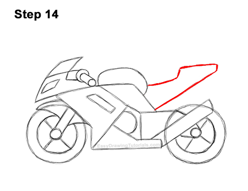 Draw Cartoon Sportbike Sportsbike Motorcycle 14 How to Draw Cartoon Sport Bike Motorcycle 14