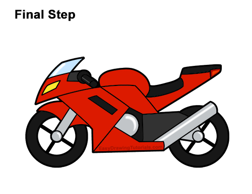 Draw Cartoon Sportbike Sportsbike Motorcycle Red How to Draw Cartoon Sport Bike Motorcycle Red Clipart