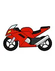 How to Draw Red Sport Motorcycle