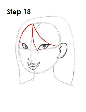  Draw Mulan Step 13