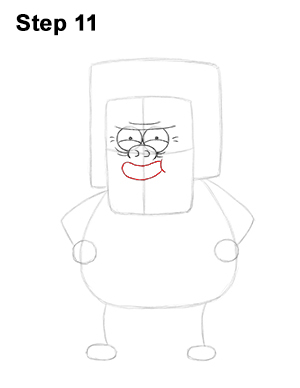 Muscle Man Drawing 11 Draw Muscle Man Regular Show 11