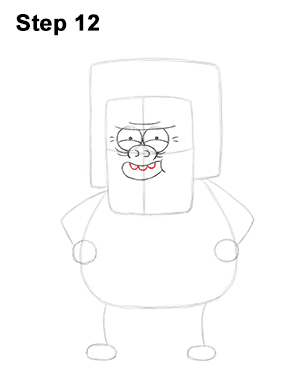 Muscle Man Drawing 12 Draw Muscle Man Regular Show 12