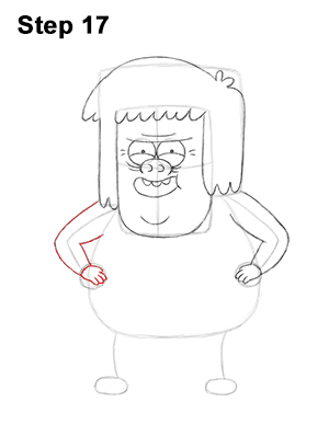 Muscle Man Drawing 17 Draw Muscle Man Regular Show 17