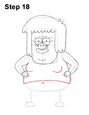 Muscle Man Drawing 18 Draw Muscle Man Regular Show 18