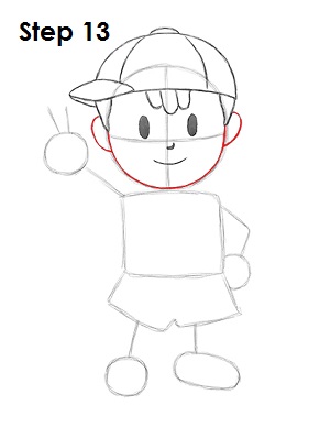 Ness Super Smash Brothers 13 Draw Ness 13