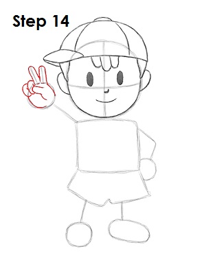 Ness Super Smash Brothers 14 Draw Ness 14