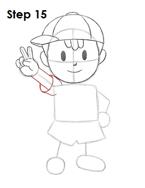 Ness Super Smash Brothers 15 Draw Ness 15