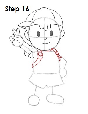 Ness Super Smash Brothers 16 Draw Ness 16
