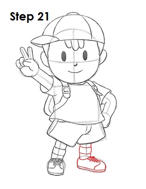 Ness Super Smash Brothers 21 Draw Ness 21