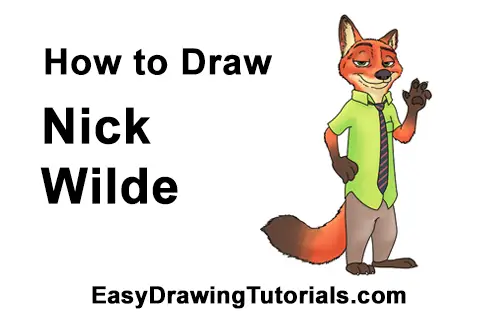How to Draw Nick Wilde Zootopia