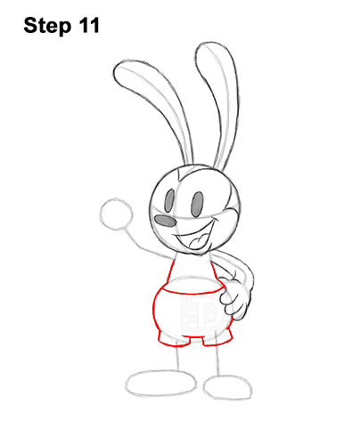 Draw Oswald the Lucky Rabbit 11 How to Draw Oswald the Lucky Rabbit Disney 11