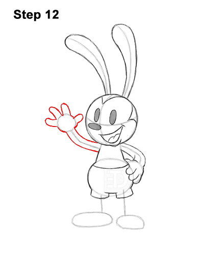 Draw Oswald the Lucky Rabbit 12 How to Draw Oswald the Lucky Rabbit Disney 12
