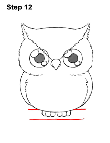 Draw a Cartoon Owl 12 How to Draw Cute Cartoon Owl Chibi 12