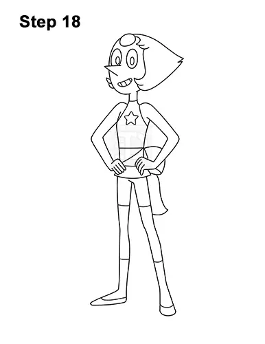 How to Draw Pearl Steven Universe Full Body 18