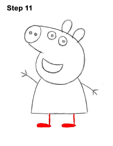 Draw Peppa Pig 11 How to Draw Peppa Pig Cartoon 11