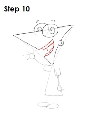 Draw Phineas Step 10 Draw Phineas Step 10