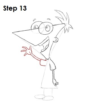 Draw Phineas Step 13 Draw Phineas Step 13