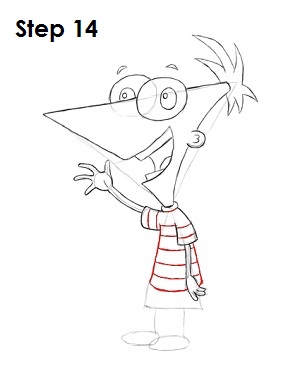 Draw Phineas Step 14 Draw Phineas Step 14