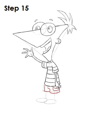 Draw Phineas Step 15 Draw Phineas Step 15