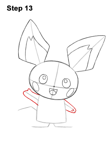 Draw Pichu Yellow Pokemon 13 How to Draw Pichu Pikachu Yellow 13