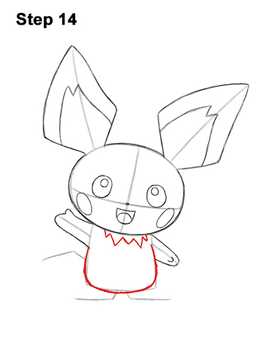 Draw Pichu Yellow Pokemon 14 How to Draw Pichu Pikachu Yellow 14
