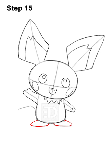 Draw Pichu Yellow Pokemon 15 How to Draw Pichu Pikachu Yellow 15
