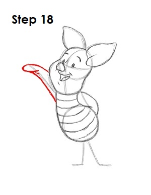 How to Draw Piglet Step 18 Draw Piglet Step 18