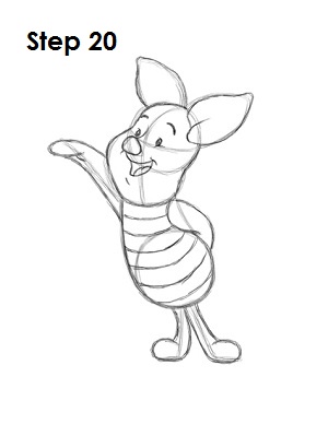 How to Draw Piglet Step 20 Draw Piglet Step 20
