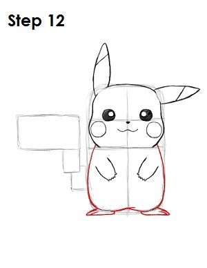 Draw Pikachu Step 12 Draw Pikachu Step 12