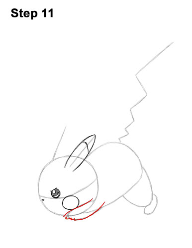 Draw Pokemon Pikachu Side 11 How to Draw Pikachu Pokemon Side Lightning Rod Attack Fight Battle Bold 11