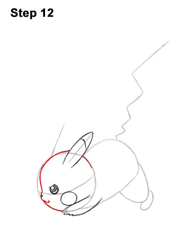 Draw Pokemon Pikachu Side 12 How to Draw Pikachu Pokemon Side Lightning Rod Attack Fight Battle Bold 12
