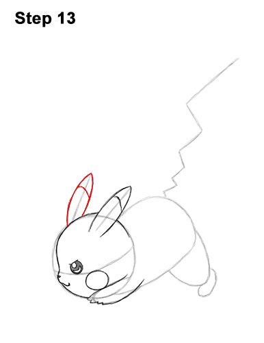 Draw Pokemon Pikachu Side 13 How to Draw Pikachu Pokemon Side Lightning Rod Attack Fight Battle Bold 13
