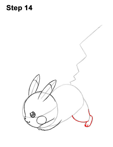 Draw Pokemon Pikachu Side 14 How to Draw Pikachu Pokemon Side Lightning Rod Attack Fight Battle Bold 14