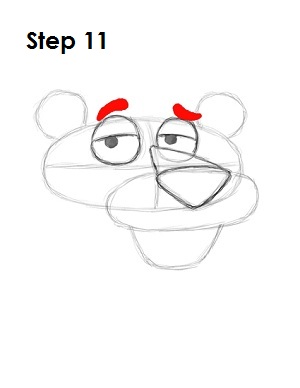 How to Draw Pink Panther Step 11 Draw Pink Panther Step 11